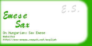 emese sax business card
